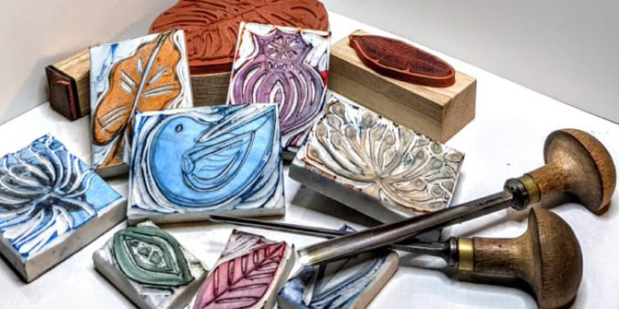 Rubber Stamp Carving and Printing with Sue Clegg